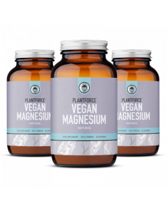 Veganes Magnesium Natural – 3 × 150 g Ionisches Pulver | Neutral & flexibel dosierbar – Vorteilspackung - Plantforce